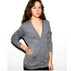 American Apparel Grey XS soft cardigan sweater